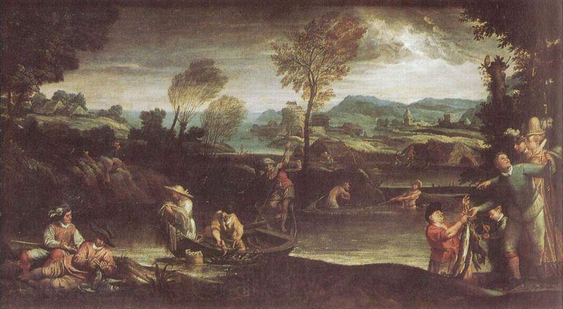 Annibale Carracci Der Fischfang Norge oil painting art